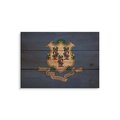 Wile E. Wood 15 x 11 in. Connecticut State Flag Wood Art FLCT-1511